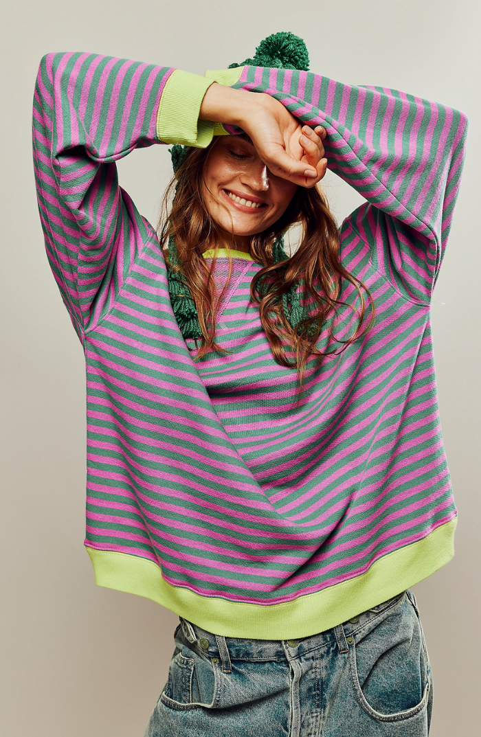 Maglione Donna a Righe Oversize - Brentozzi