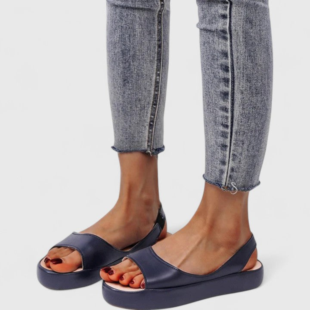 Sandali Donna Platform Slingback Punta Aperta