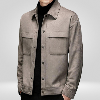Giacca Utility Uomo Tessuto Tecnico Strutturato Regular Fit