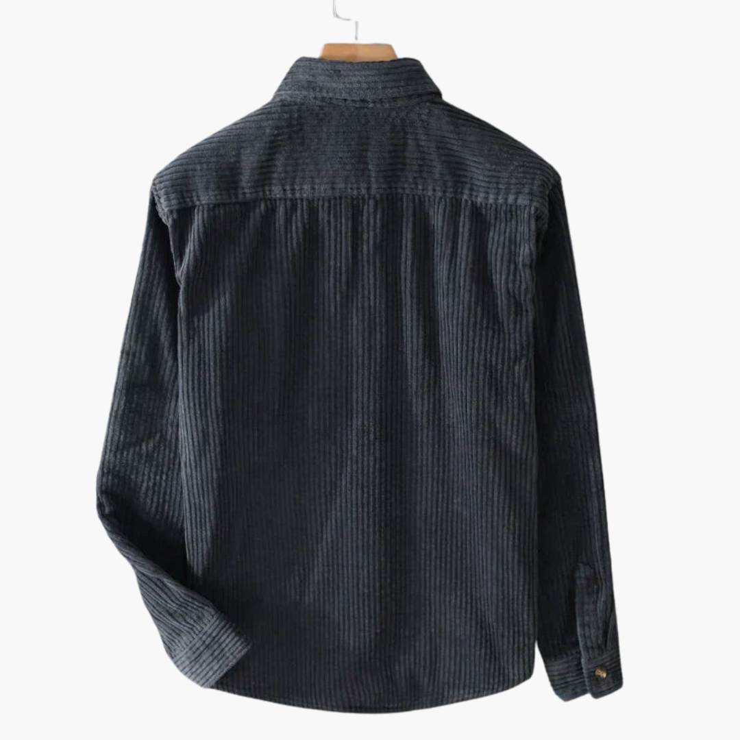 Camicia Uomo Taglie Forti Manica Lunga in Velluto