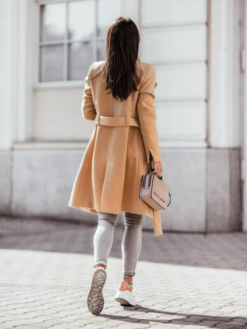 Trenchcoat Donna Classico Doppia Chiusura con Fiocco