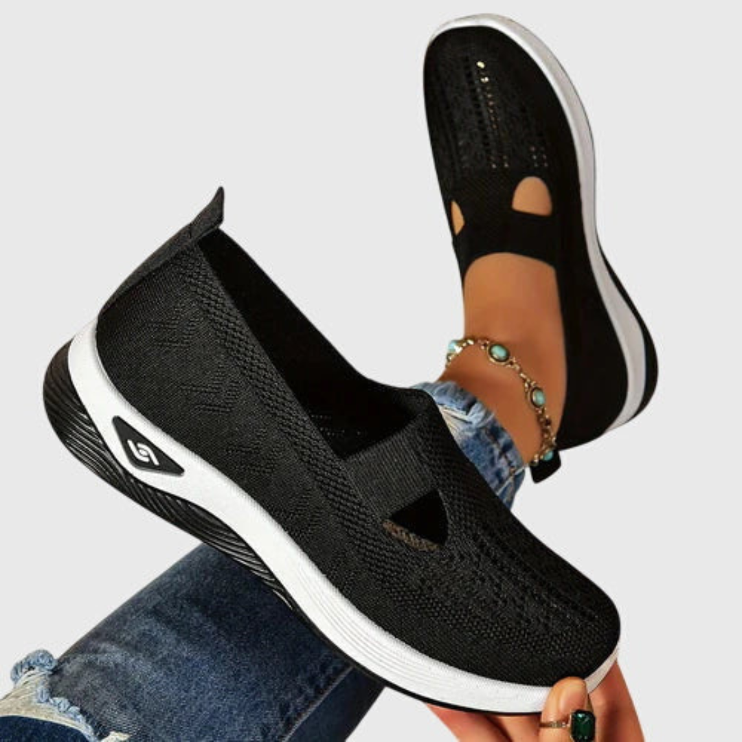 Sneakers Donna Slip-On in Maglia Traspirante