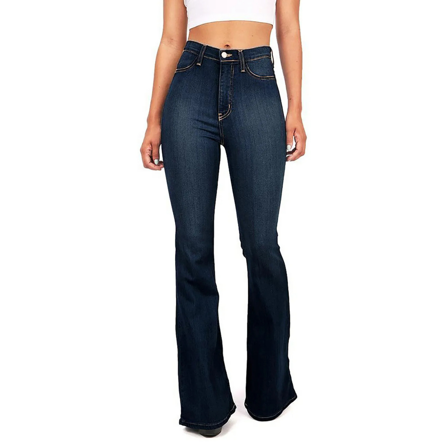 Jeans Donna Vita Alta Denim Flare Comfort