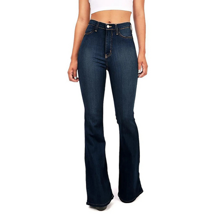Jeans Donna Vita Alta Denim Flare Comfort