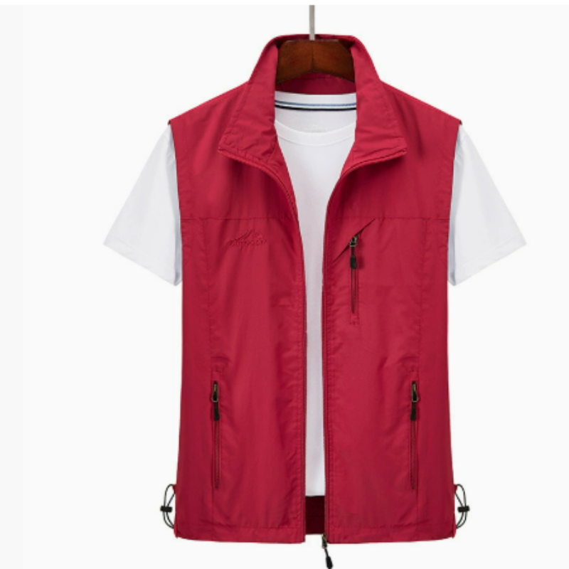 Gilet Uomo Con Zip Vestibilità Regular