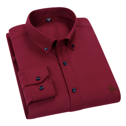 Camicia Uomo Casual Senza Pieghe Manica Lunga