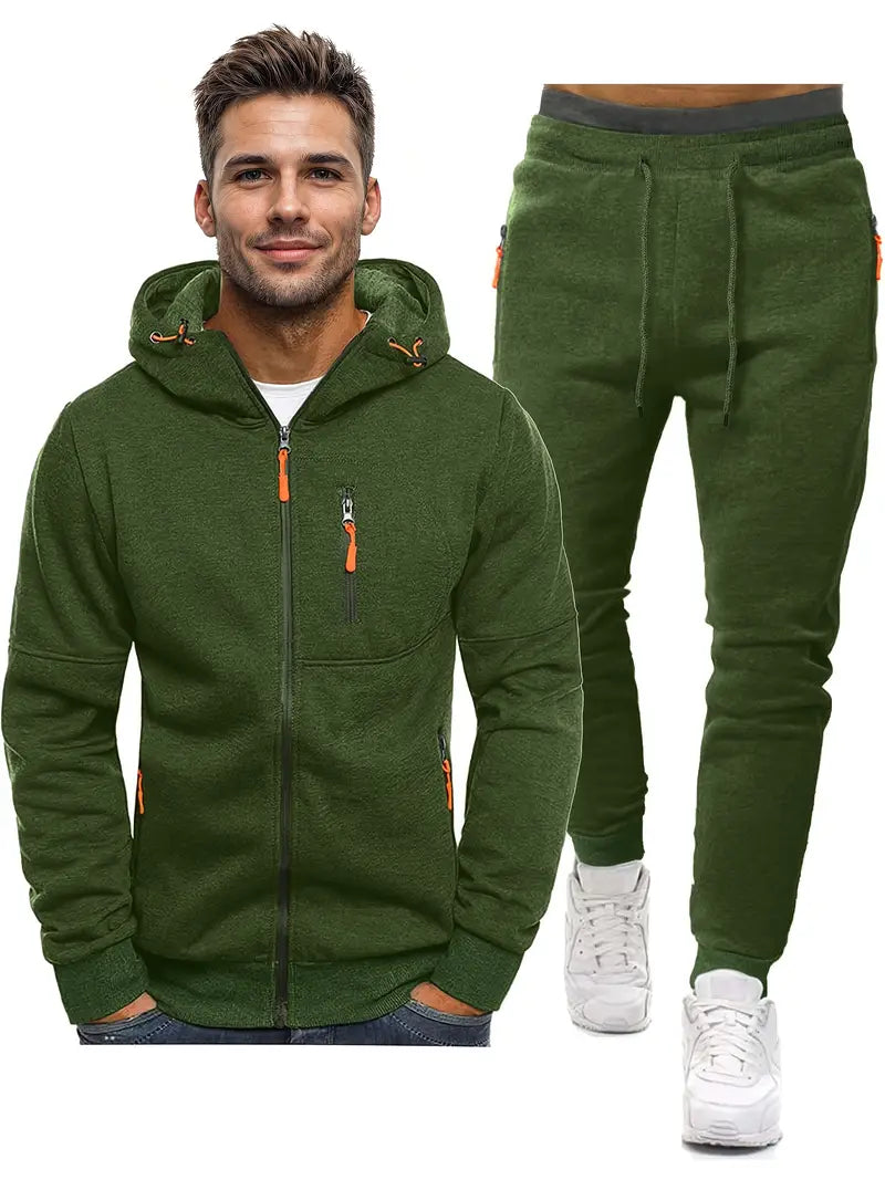 Tuta Sportiva Uomo Due Pezzi Felpa Manica Lunga e Pantaloni Jogging