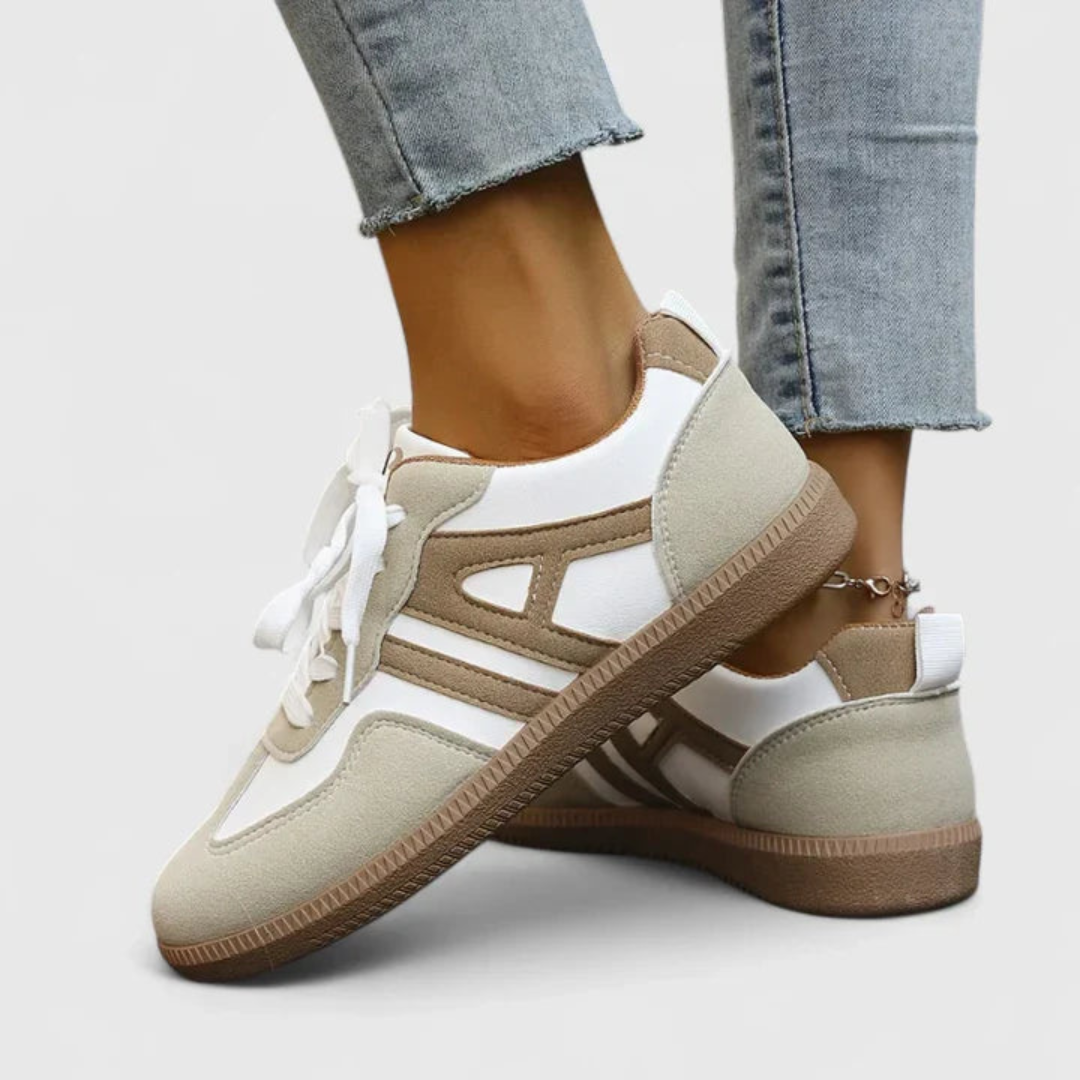 Sneakers Donna Retro con Lacci Stile Classico