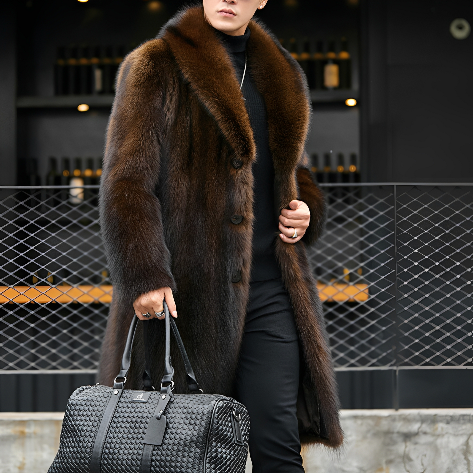 Cappotto Uomo Lungo in Pelliccia Classico - Brentozzi