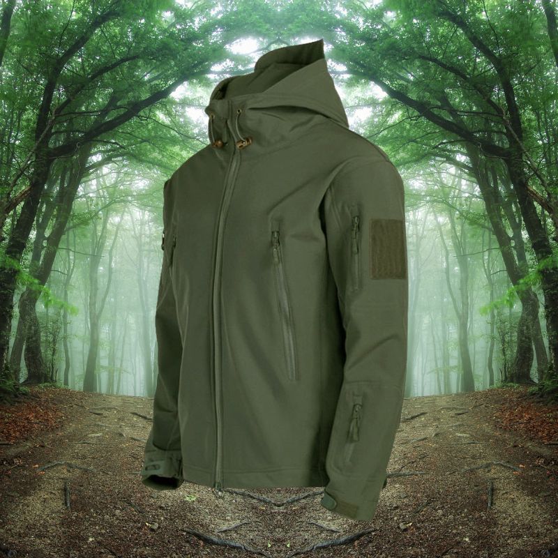 Giacca Outdoor Uomo Impermeabile Taglio Dritto