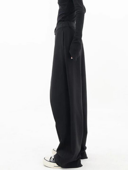 Pantaloni Donna Asimmetrici con Gamba Larga