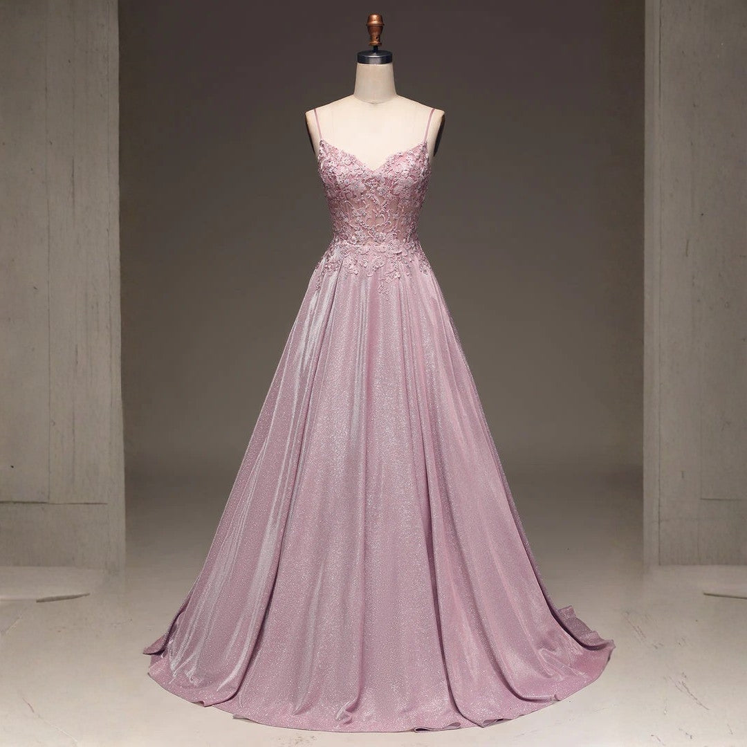 Abito Maxi Donna Cerimonia Decorato Elegante