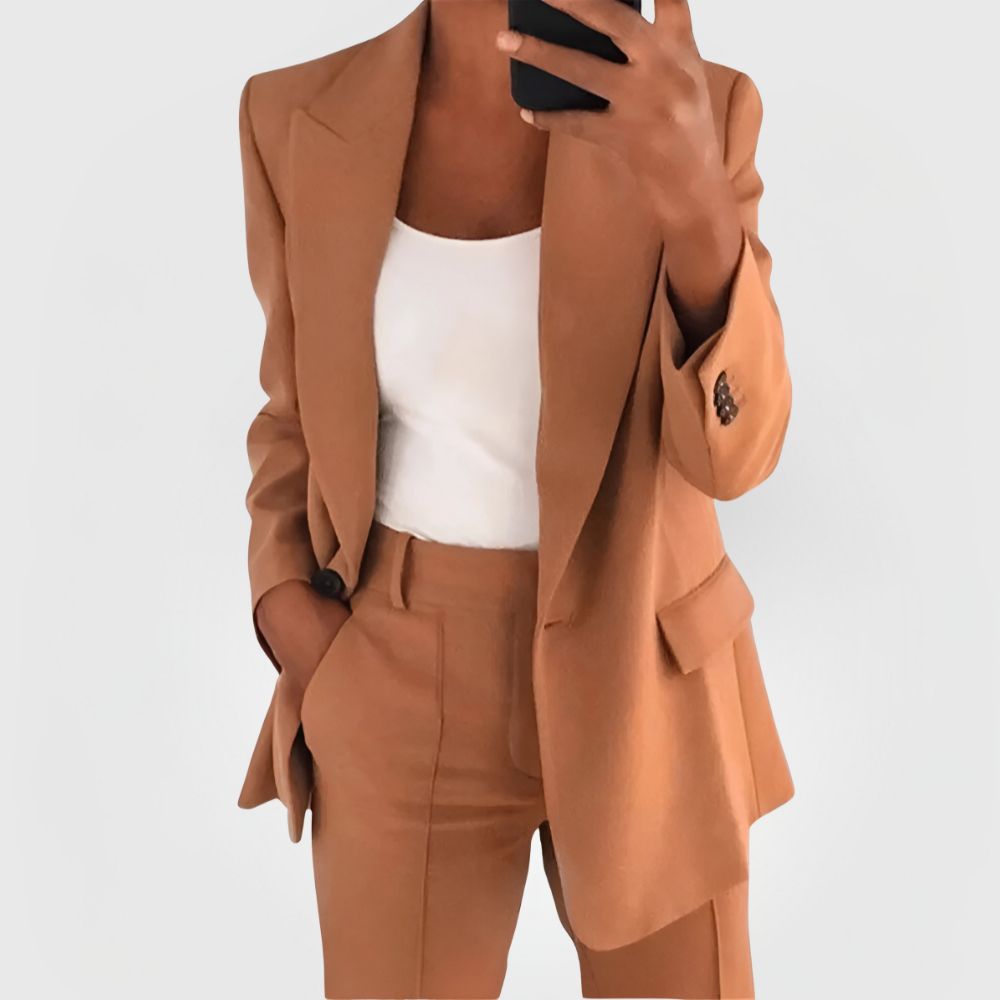 Completo Donna Blazer e Pantaloni Eleganti Slim Fit