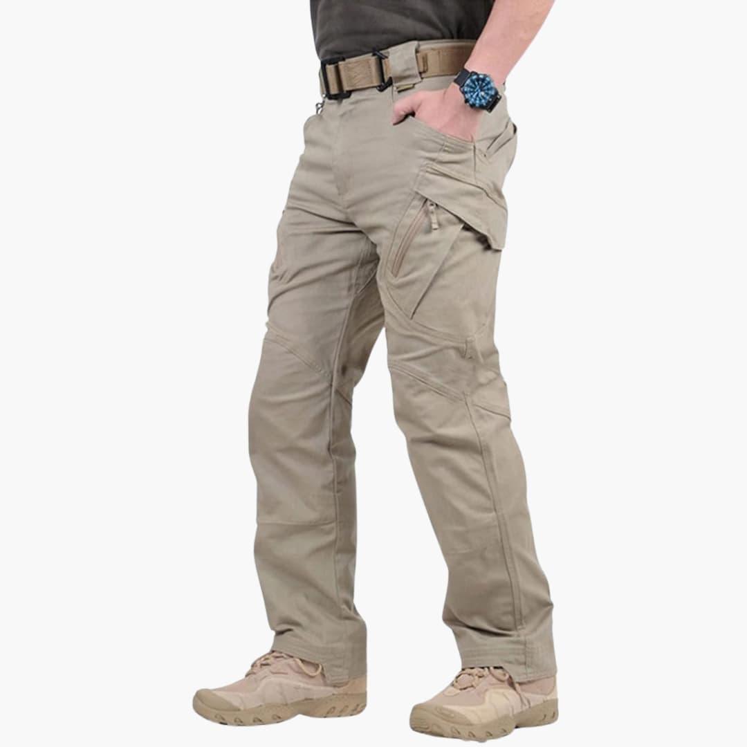 Pantaloni Cargo Uomo Tessuto Elasticizzato Lunghezza Completa
