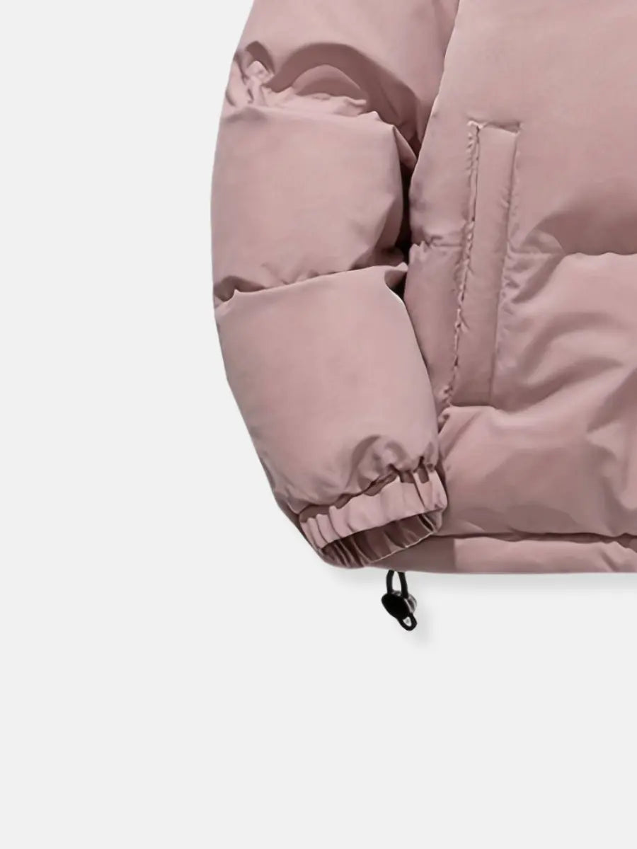 Giacca Invernale Donna con Zip e Cappuccio Calda