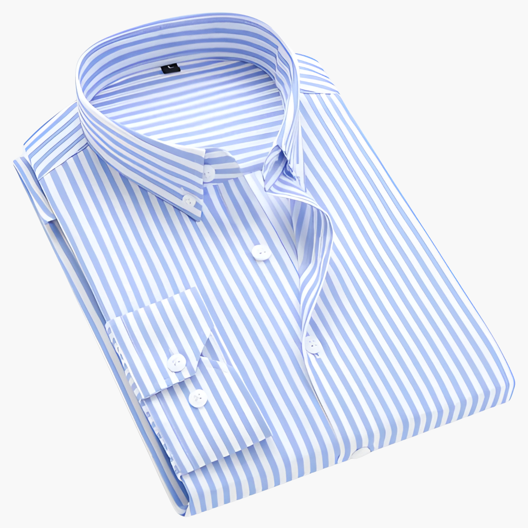 Camicia Uomo Classica a Righe Manica Lunga