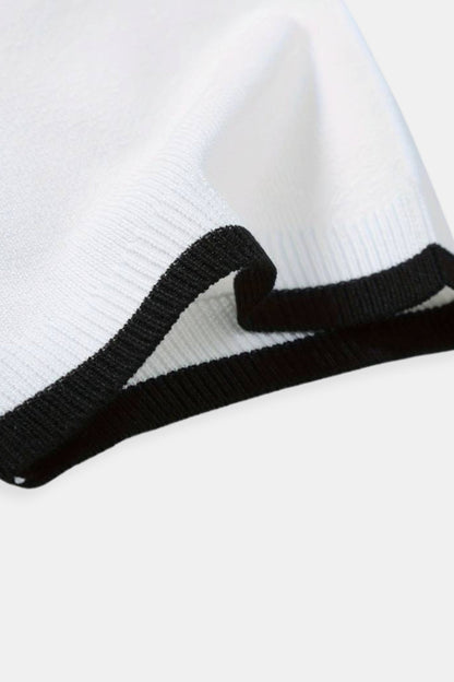Polo Uomo Classica con Zip e Dettagli a Contrasto