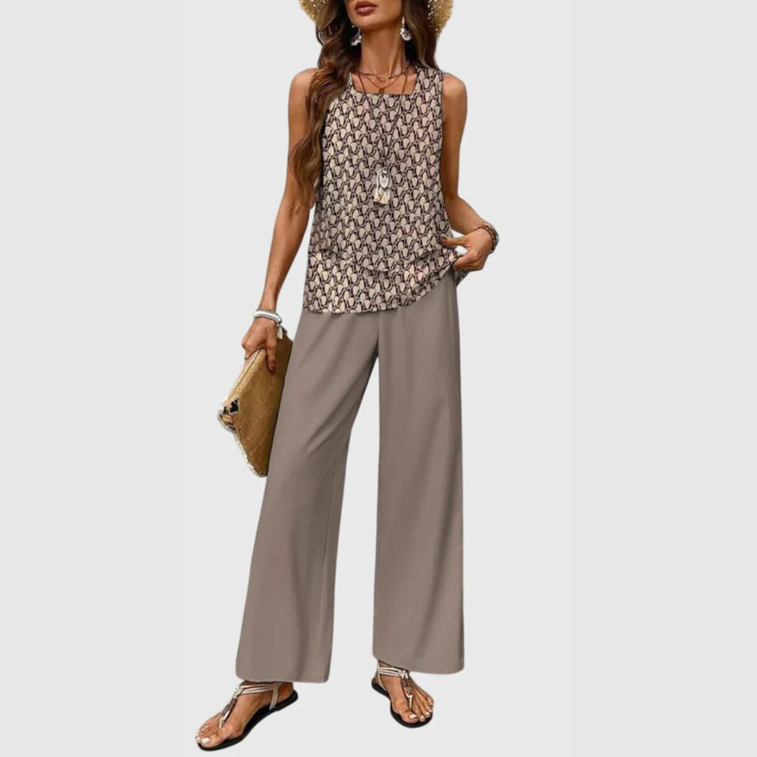 Completo Donna Pantaloni a Gamba Larga Set