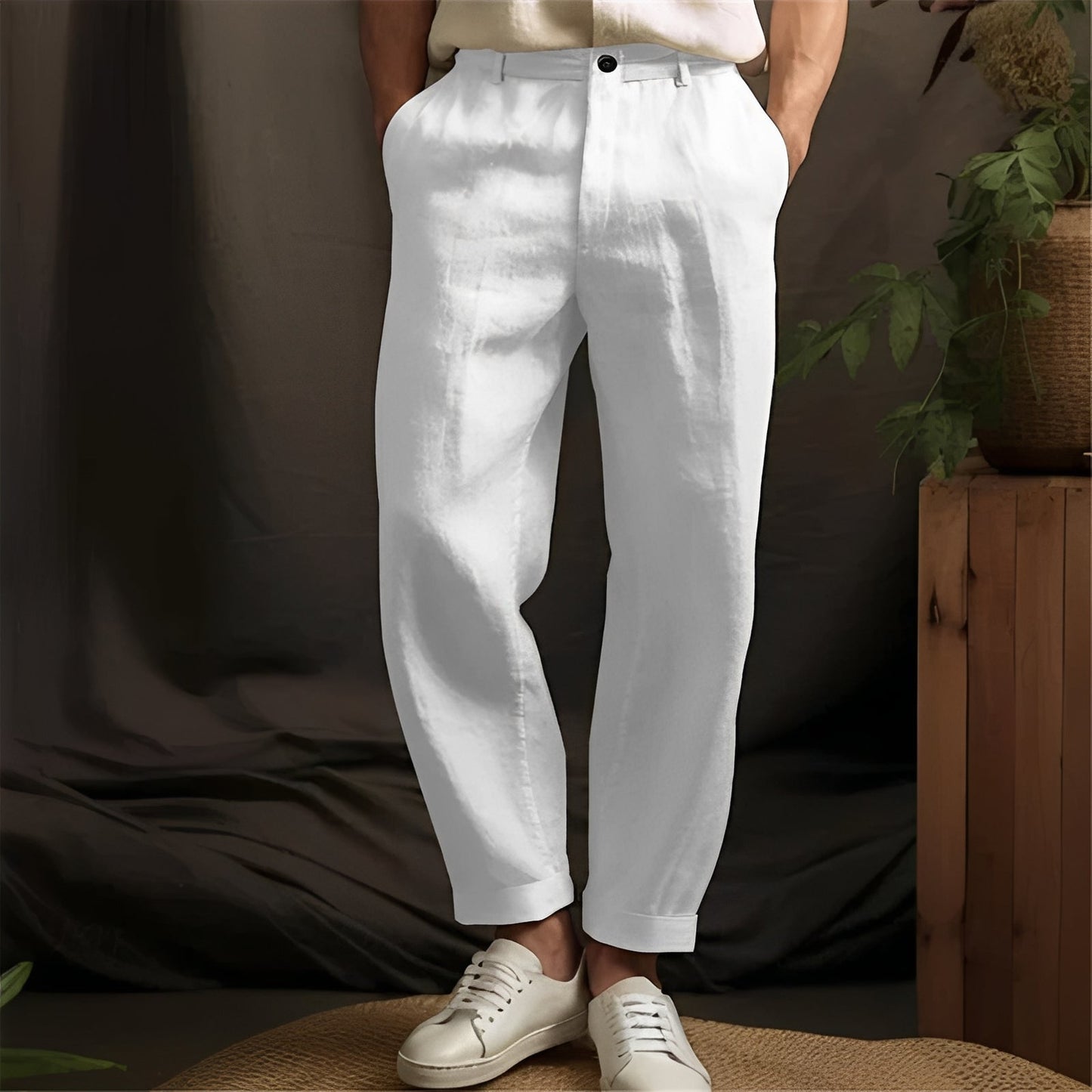 Pantaloni Uomo Cotone Vestibilità Dritta Casual - Brentozzi