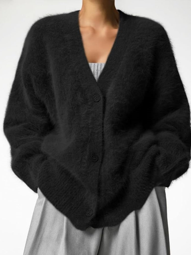 Cardigan Donna Vegan Maglia Lunga Manica Lunga