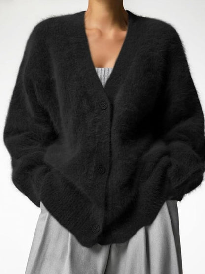Cardigan Donna Vegan Maglia Lunga Manica Lunga