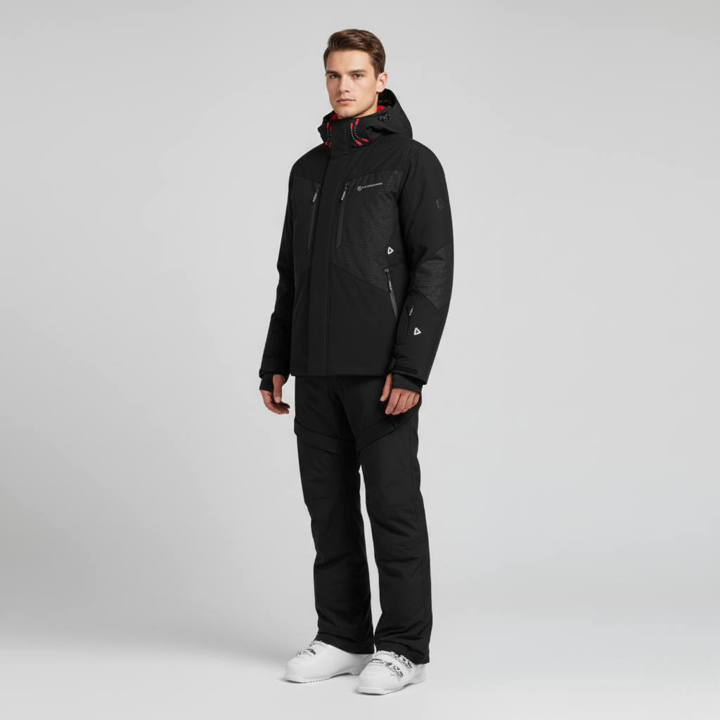 Completo Sci Uomo Giacca e Pantaloni Funzionali Vestibilità Invernale