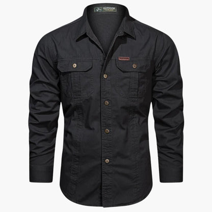 Camicia Cargo Uomo Manica Lunga Classica