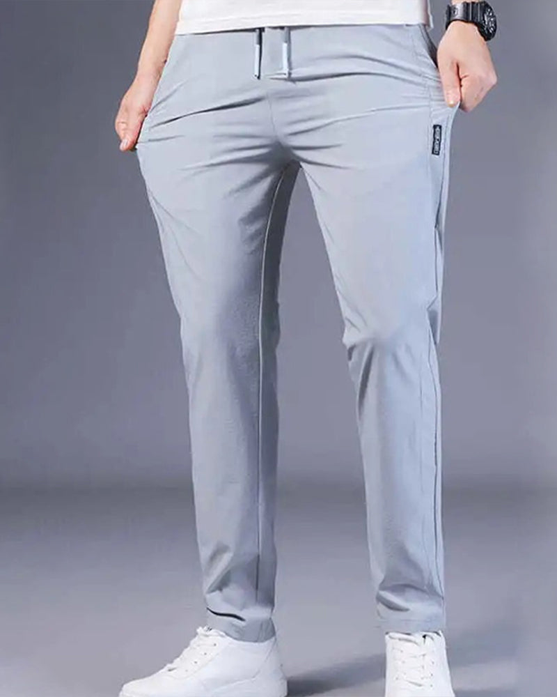 Pantaloni Uomo Tessuto Lunghi Regular