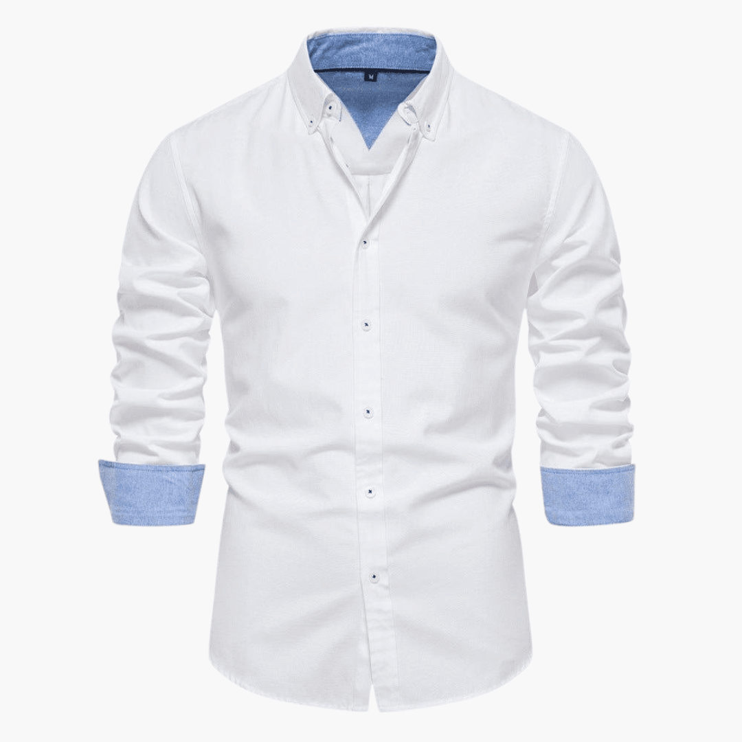 Camicia Uomo Manica Lunga Vestibilità Comoda