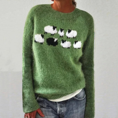 Maglione Donna in Maglia Grossa Girocollo Corto