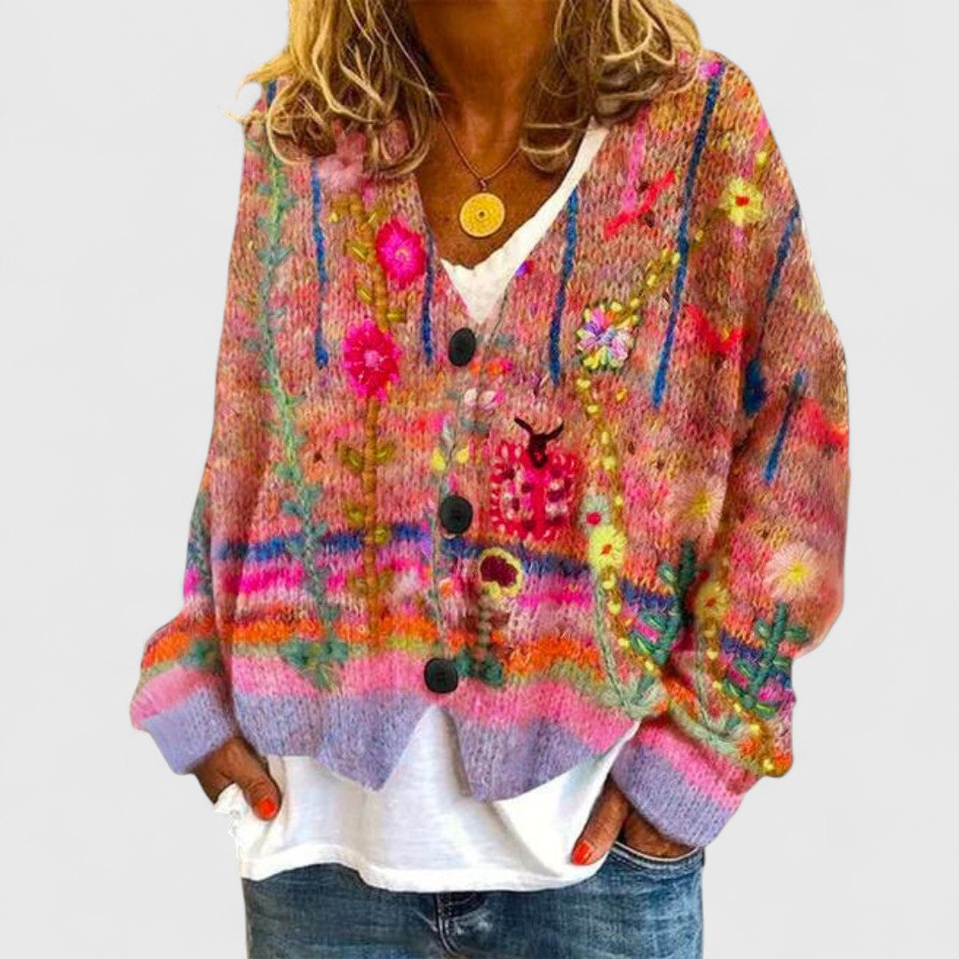 Cardigan Donna Caldo Morbido Elegante