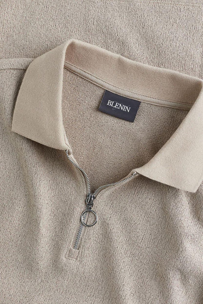 Polo Uomo in Maglia Moderna con Zip