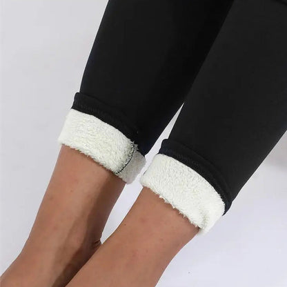 Leggings Donna in Pile Opaco Vita Elastica