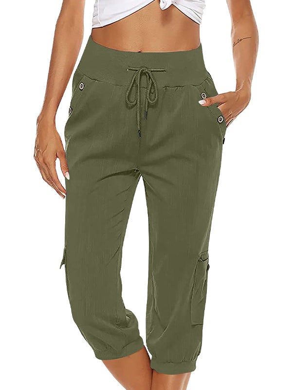 Pantaloni Jogging Donna Elastici con Tasche Comodi