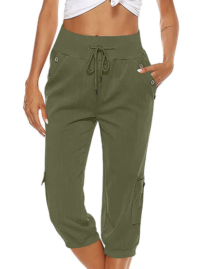 Pantaloni Jogging Donna Elastici con Tasche Comodi