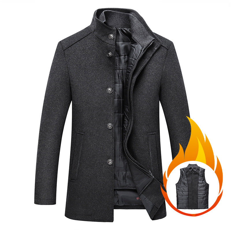 Cappotto Uomo in Lana Elegante Slim Fit