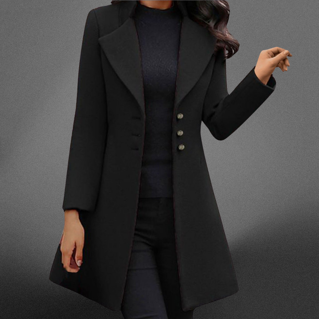 Cappotto Donna in Lana Italiana Maniche Lunghe Elegante - Brentozzi