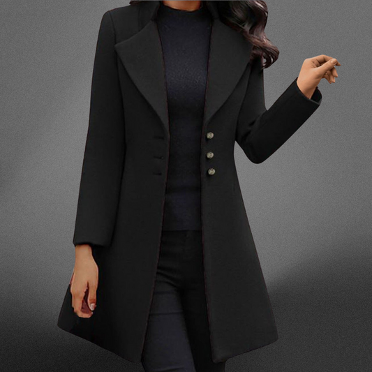 Cappotto Donna in Lana Italiana Maniche Lunghe Elegante - Brentozzi