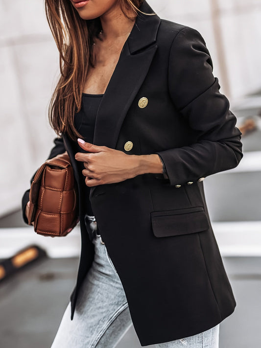 Blazer Donna Elegante Doppio Bottone Stile Business Classico - Brentozzi