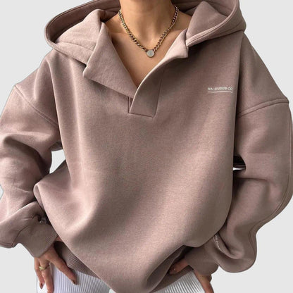 Felpa Donna Oversize Design Minimalista Comoda Autunno Inverno - Brentozzi