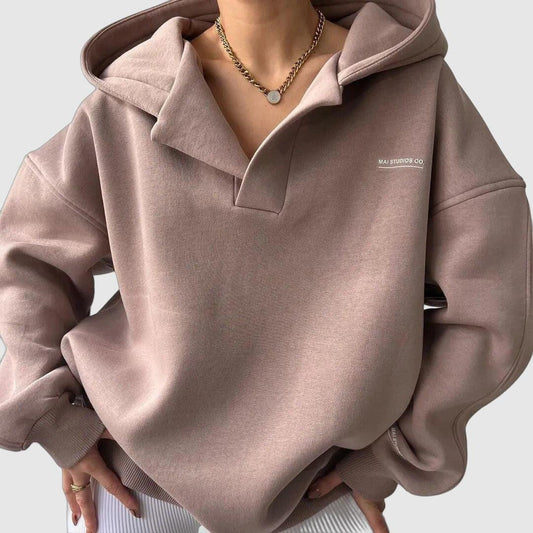 Felpa Donna Oversize Design Minimalista Comoda Autunno Inverno - Brentozzi