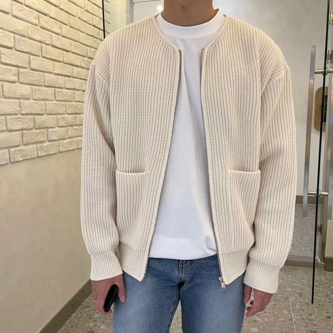 Giacca Invernale Uomo Maglia Corto
