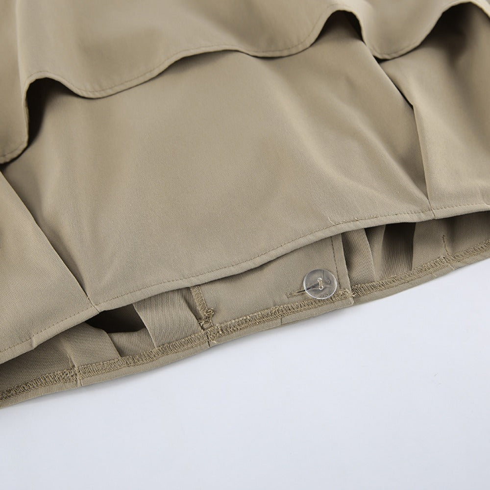 Trench Coat Donna Tessuto Leggero Colletto Largo Manica Corta