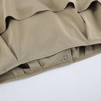 Trench Coat Donna Tessuto Leggero Colletto Largo Manica Corta
