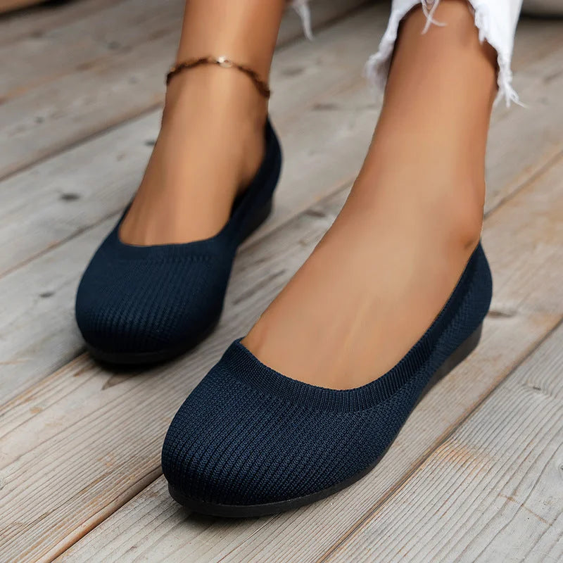 Scarpe Donna Basse Punta Tonda Slip-On Comode