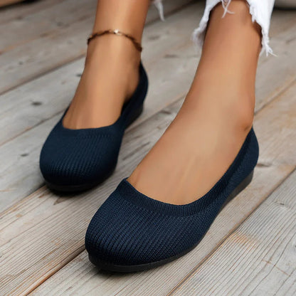 Scarpe Donna Basse Punta Tonda Slip-On Comode
