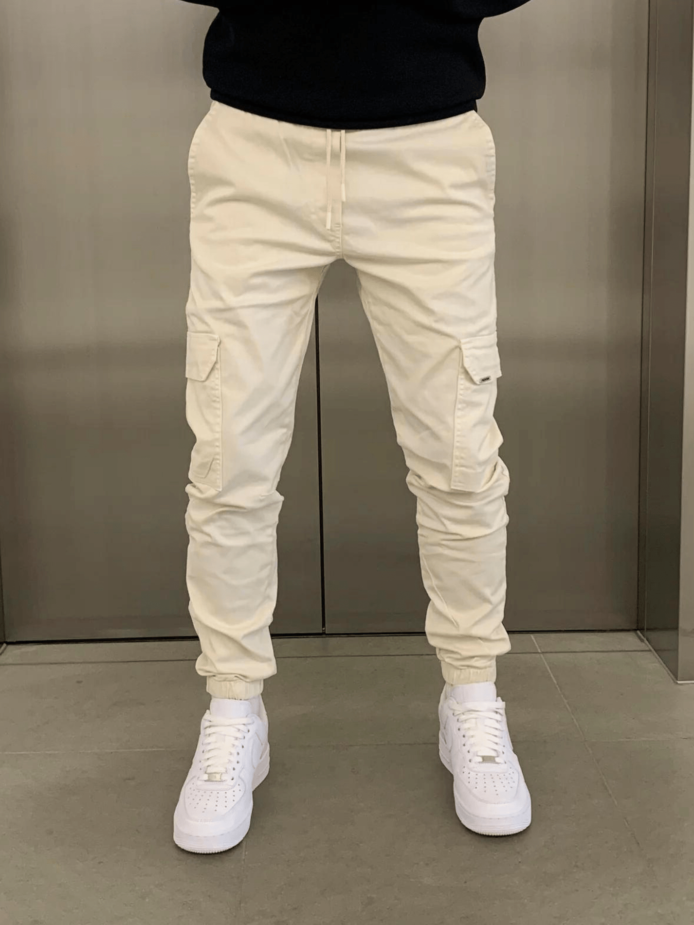 Pantaloni Cargo Uomo Lavoro Jogger Elastico