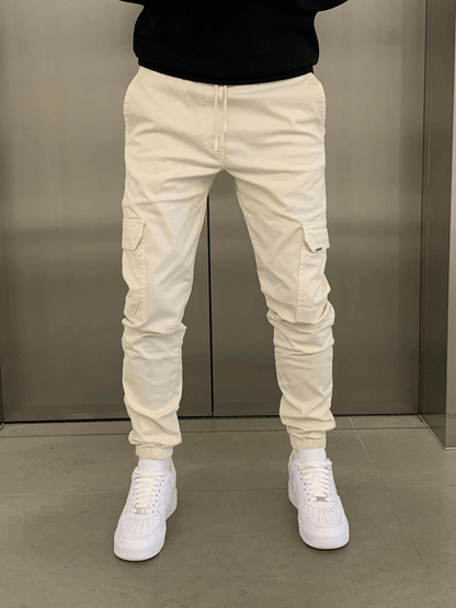 Pantaloni Cargo Uomo Lavoro Jogger Elastico