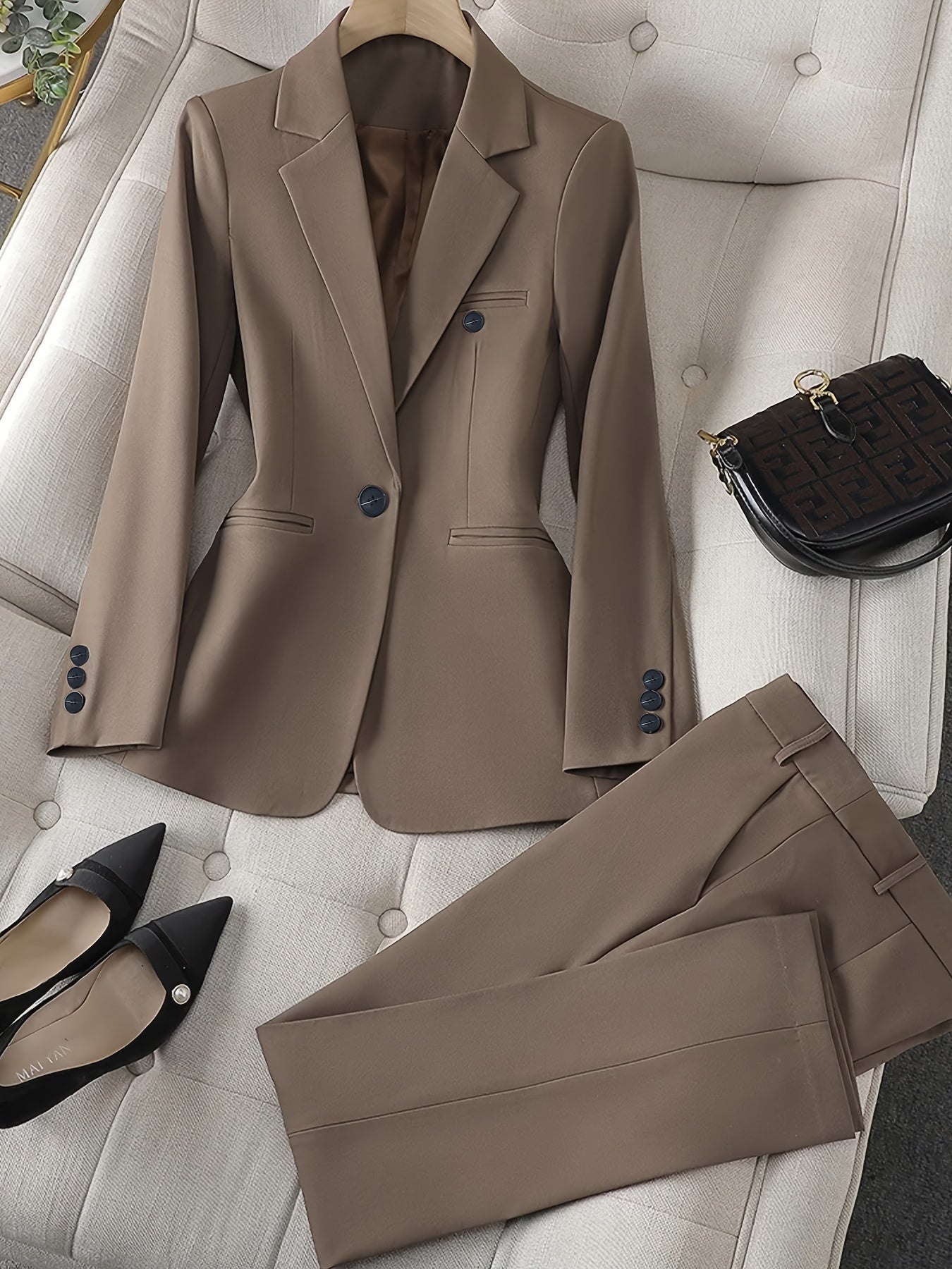 Blazer Donna Classico con Rever Elegante Stagionale