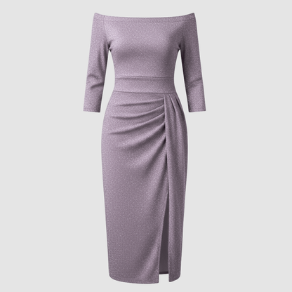 Abito Midi Donna con Spalle Scoperte